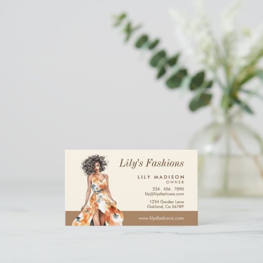 Moderne Mode Boutique Professional Visitekaartje (Staand voorkant)