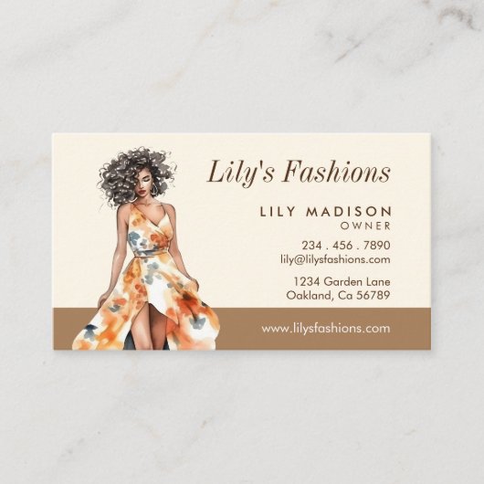 Moderne Mode Boutique Professional Visitekaartje (Voorkant)