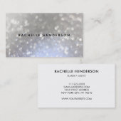 Moderne mode en schoonheid van de zilveren glans visitekaartje (Voorkant / Achterkant)