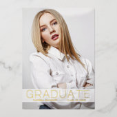 Moderne Mode Folie 1 Foto Afstudeerder kondiging K Folie Uitnodiging (Voorkant)