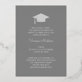 Moderne Mode Folie 1 Foto Afstudeerder kondiging K Folie Uitnodiging (Achterkant)