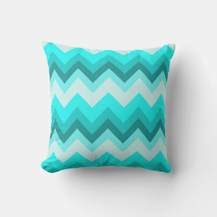 Moderne mode girly ombre blauwgroen turquoise chev buitenkussen