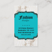 Moderne Mode handtas - opbergtas - Zebra blauw Visitekaartje (Achterkant)