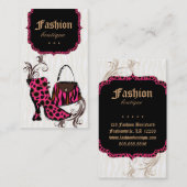 Moderne Mode handtas - opbergtas - Zebra Roze Visitekaartje (Voorkant / Achterkant)