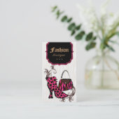 Moderne Mode handtas - opbergtas - Zebra Roze Visitekaartje (Staand voorkant)