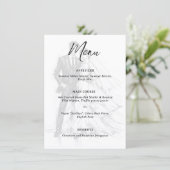 Moderne Mode Koolstoffetschets Huwelijk Menu (Staand voorkant)