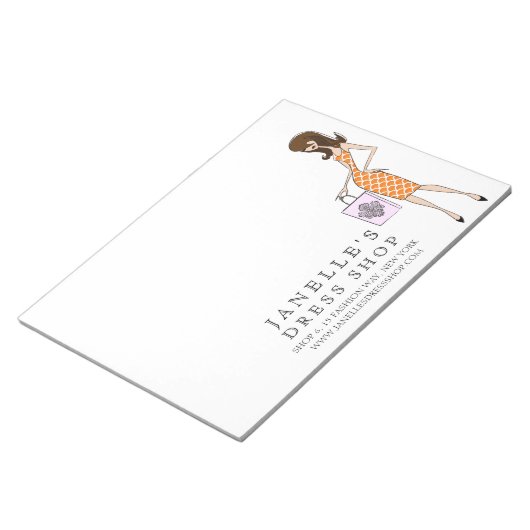 Moderne Mode Meisje Damask Business Pad Notitieblok (Schuin)