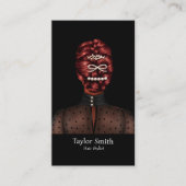 Moderne Mode Meisje Haar Stylist Visitekaartje (Voorkant)