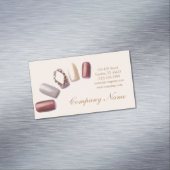 Moderne mode meisjesachtige schoonheidssalon nagel visitekaartje magneet (Voorbeeld)