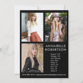 Moderne Mode Modellering 4 Foto Model Comp Kaart (Achterkant)