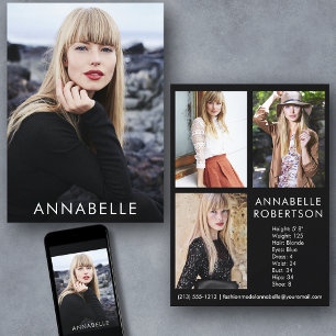 Moderne Mode Modellering 4 Foto Model Comp Kaart