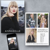 Moderne Mode Modellering 4 Foto's Model Comp Kaart