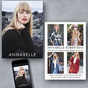 Moderne Mode Modellering 5 Foto's Model Comp Kaart