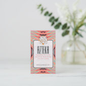 Moderne Mode Pastels Aztec Pattern Visitekaartje (Staand voorkant)