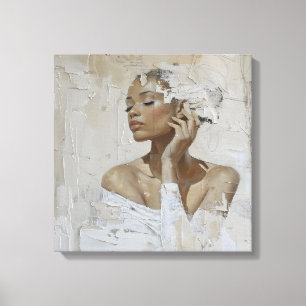 Moderne Mode portretschilderij Canvas Art Afdruk