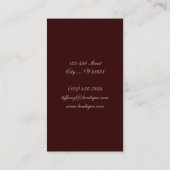 Moderne mode schoonheidssalon stijlvolle vlinder visitekaartje (Achterkant)