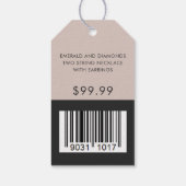 Moderne Mode Sieraden Zakelijk Barcode Prijs Label Cadeaulabel (Achterkant)