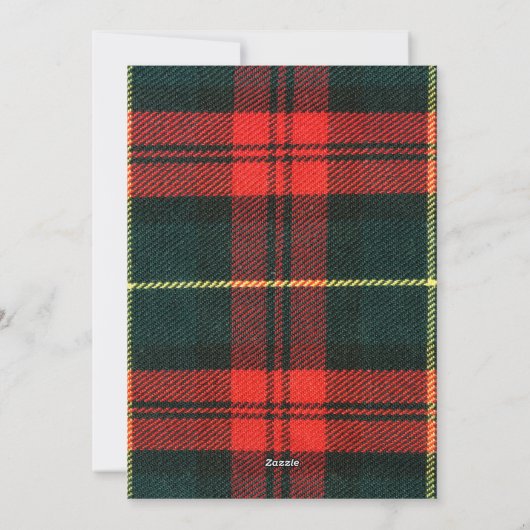 Moderne mode tartan kerstfoto feestdagenkaart (Achterkant)