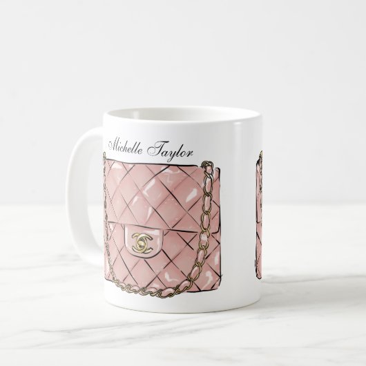 moderne mode vrouw moderne trendy koffiemok (Voorkant links)