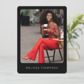 Moderne Modeling Actor Comp Kaart 5 Foto QR Code (Staand voorkant)