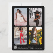 Moderne Modeling Actor Comp Kaart 5 Foto QR Code (Achterkant)