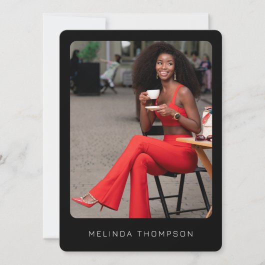 Moderne Modeling Actor Comp Kaart 5 Foto QR Code (Voorkant)