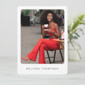 Moderne Modeling Actor Comp Kaart 5 Foto QR Code (Staand voorkant)