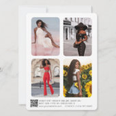 Moderne Modeling Actor Comp Kaart 5 Foto QR Code (Achterkant)