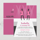 Moderne modellen catwalk mode show verjaardagsfees kaart (Voorkant / Achterkant)