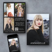 Moderne Modellering 4 Fotomodel QR Code Comp Kaart