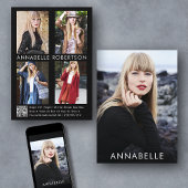 Moderne Modellering 5 Fotomodel QR Code Comp Kaart