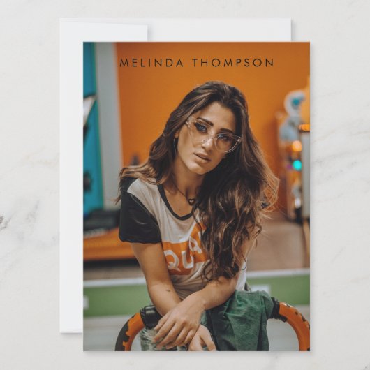 Moderne modellering Actief Comp Kaart 5 Foto wit (Voorkant)