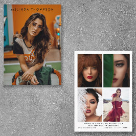 Moderne modellering Actief Comp Kaart 5 Foto wit