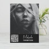 Moderne modellering Comp Kaart 5 Foto QR Code Blac (Staand voorkant)