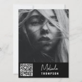 Moderne modellering Comp Kaart 5 Foto QR Code Blac (Voorkant)