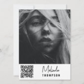 Moderne modellering Comp Kaart 5 Foto QR Code Whit (Voorkant)