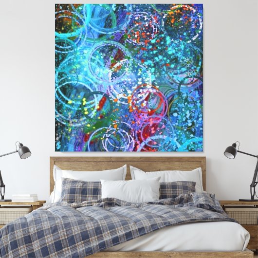 Moderne moderne Abstracte canvaswandkunst Canvas Afdruk (Insitu (Slaapkamer))