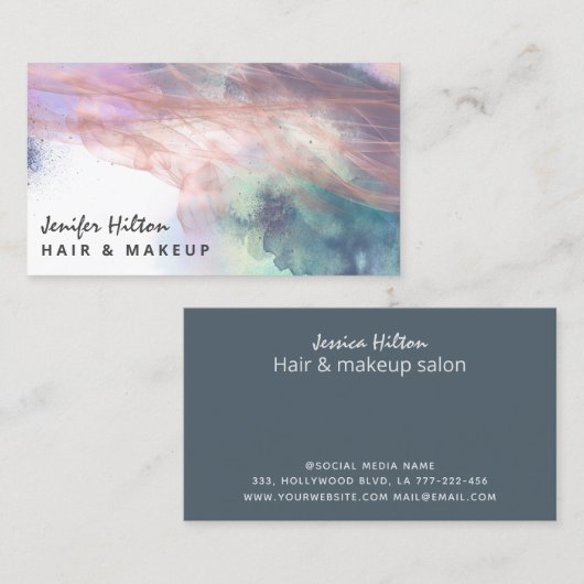 Moderne moderne, elegante abstracte Visitekaartje (Voorkant / Achterkant)