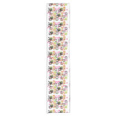 Moderne, moderne, geometrische fabric afdrukken in korte tafelloper (Voorkant)