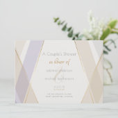 Moderne moderne geometrische paddenstoel Violet Kaart (Staand voorkant)