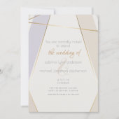 Moderne moderne geometrische paddenstoel Violet Kaart (Voorkant)