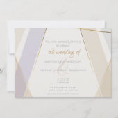 Moderne moderne geometrische paddenstoel Violet Kaart (Voorkant)