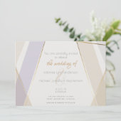 Moderne moderne geometrische paddenstoel Violet Kaart (Staand voorkant)