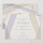 Moderne moderne geometrische paddenstoel Violet Kaart (Voorkant / Achterkant)