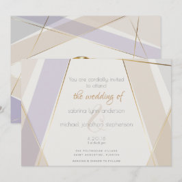 Moderne moderne geometrische paddenstoel Violet Kaart