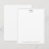 Moderne, moderne, minimalistische bedrijfsorganisa notitiekaartje (Voorkant / Achterkant)
