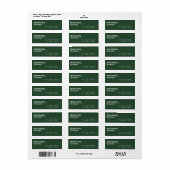 Moderne moderne, minimalistische groene etiket (Full Sheet)