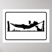 Moderne moderne moderne moderne vrouw op hammock R Poster (Voorkant)