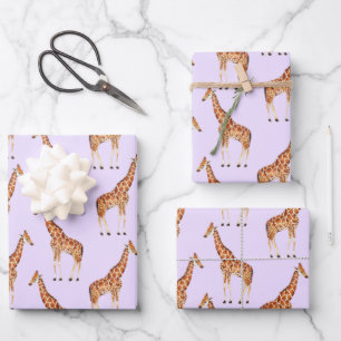 Moderne moderne Safari Oerwoud Dieren Giraffe Inpakpapier Vel