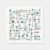 Moderne, moderne stijl Aqua Blue Dot uit de halve  Servet (Voorkant)